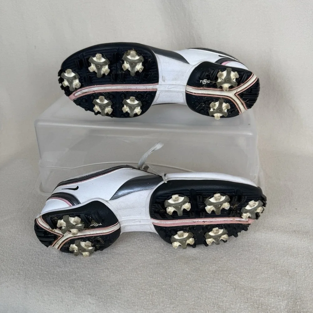 Nike Golf Shoe Women's 7.5 White With Gray And Pink Accents